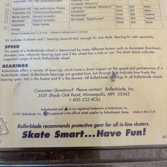 Kryptonics Rollerblade 908 Replacement Wheels *New* - Picture 4 of 6